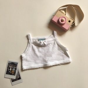 Papo d’ Anjo Crop Top White Eyelet Fabric Style